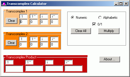 Transcomplex Calculator