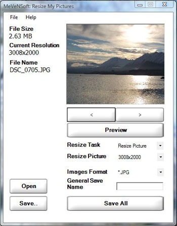 Resize My Pictures 1.0.1.1 Beta