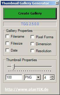Thumbnail Gallery Generator 2.5.0.0
