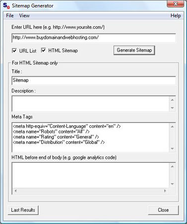 Free Sitemap Generator (beta)