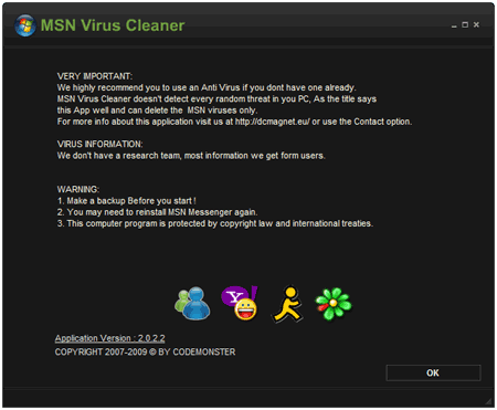 MSN Virus Cleaner 2.0.2.9 lite