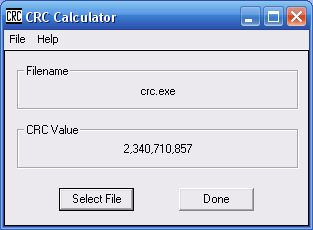 CRC Calculator 1.2