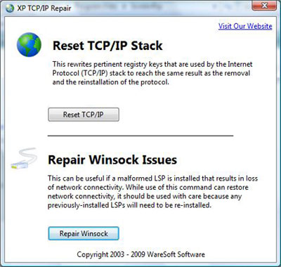 XP TCP/IP Repair 2.0