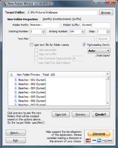 New Folder Wizard 2.0