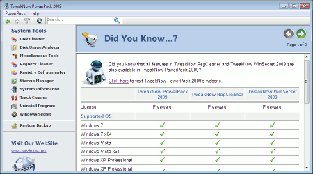 TweakNow PowerPack 2009 1.4