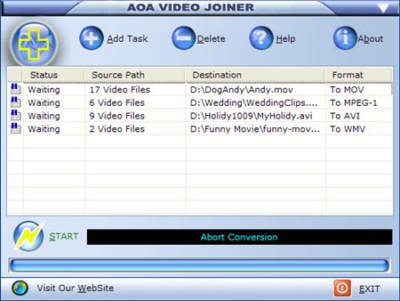 Free Video Joiner - AoA Video Joiner
