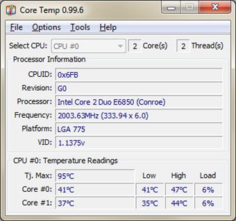 Core Temp 0.99.6