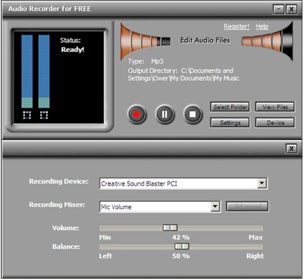 Free Audio Recorder 2010 12.7.1