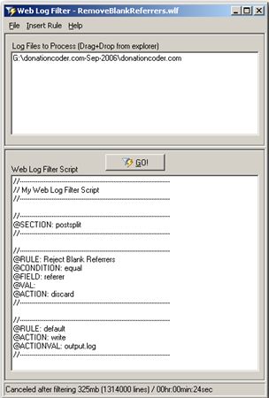 Web Log Filter Alpha Version