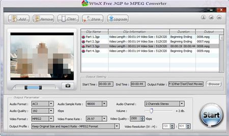Free 3GP to MPEG Converter 2.0.2