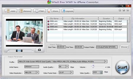 Free WMV to iPhone Converter 2.0.2