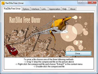 RarZilla Free Unrar 3.30