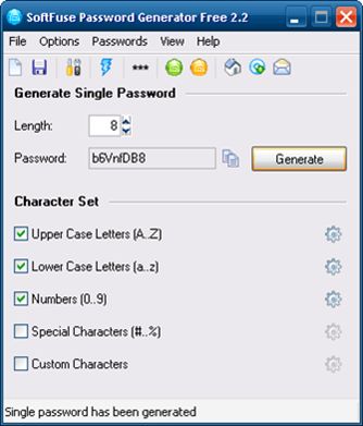 SoftFuse Password Generator Free 2.2