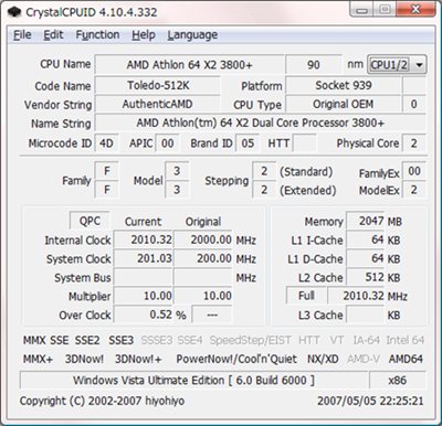 Crystal CPU ID 4.15.5.452
