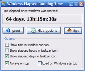 Windows Elapsed Running Time 1.6.0