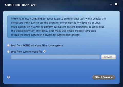 Aomei PXE Boot Free 1.2