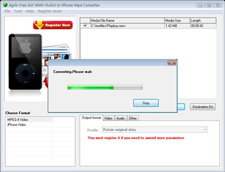 Free AVI WMV to iPhone Converter 4.0