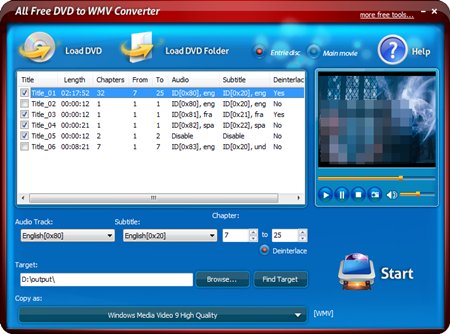 Free DVD to WMV Converter 5.5.3