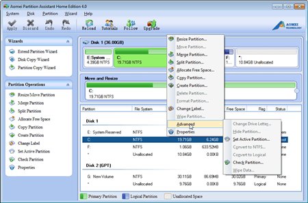 Free Partition Assistant Home Edition 4.0