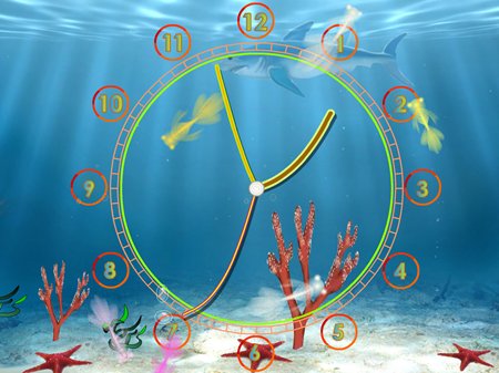 Aqua Fish Clock ScreenSaver 3.0