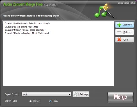 Audio Convert Merge Free 2.1.8