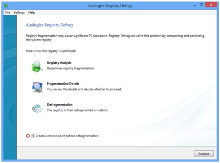 Auslogics Registry Defrag 7.2.1