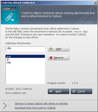 CodeTwo Attach Unblocker 1.2.4