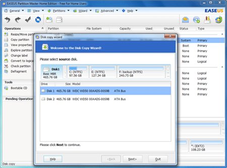 Free Partition Manager - Easeus Partition Master Home Edition 9.0