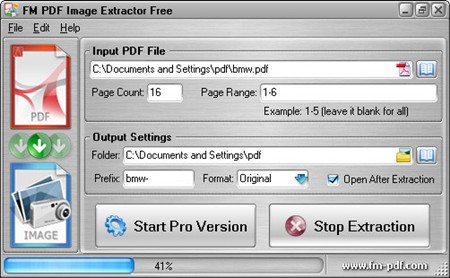 FM PDF Image Extractor Free 1.1