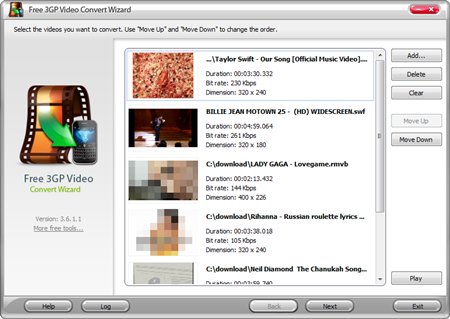 Free 3GP Video Convert Wizard 4.1.6