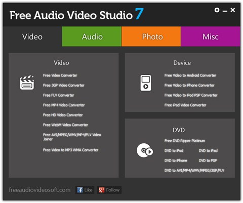 Free Audio Video Studio 7.4.6