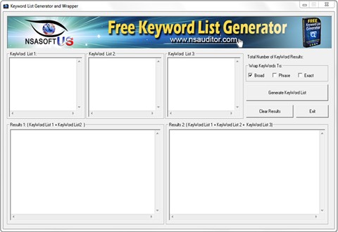 Free Keyword List Generator 1.3