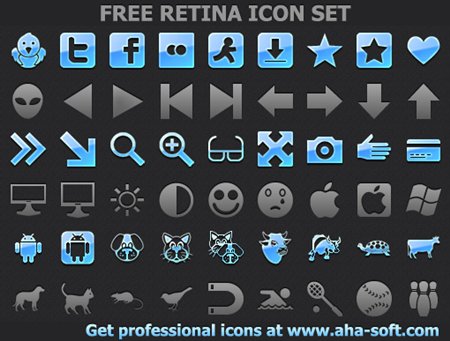 Free Retina Icon Set 2011.1