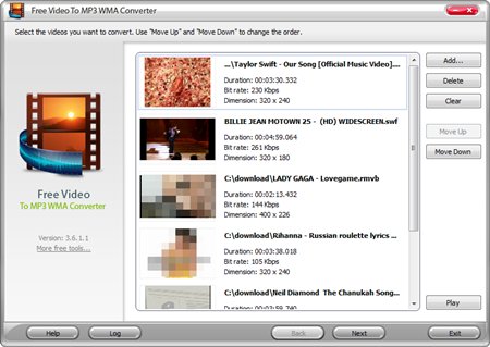 Free Video To MP3 WMA Converter 2011 3.8.5