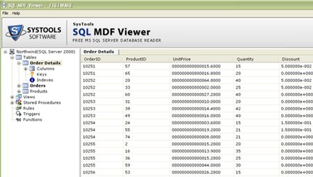 Freeware MDF File Viewer Utility 1.0