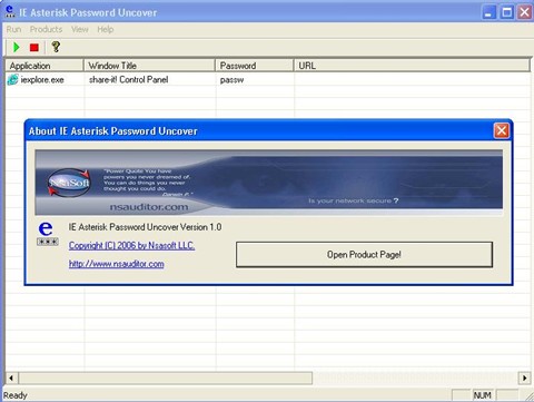 IE Asterisk Password Uncover 1.7.8