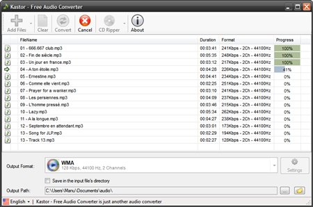 Kastor Free Audio Converter 1.1