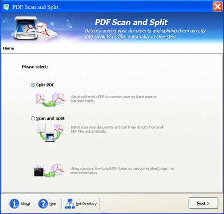 Free PDF Scan and Split 2.3
