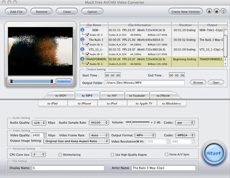 MacX Free AVCHD Video Converter 2.5.1