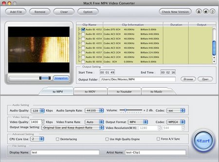 MacX Free MP4 Video Converter 4.1.4