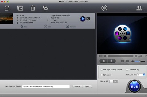 MacX Free PSP Video Converter 4.1.4
