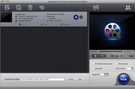 MacX QuickTime Video Converter Free Edition 4.0.0