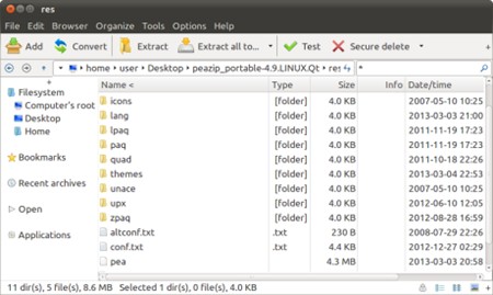 PeaZip for Linux 5.2.1