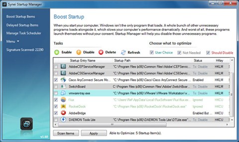 Synei Startup Manager 1.1