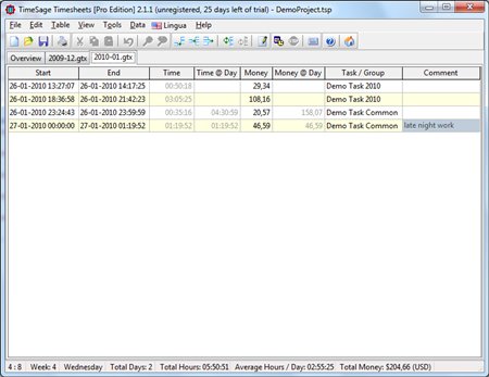 TimeSage Timesheets Free Edition 2.1.8