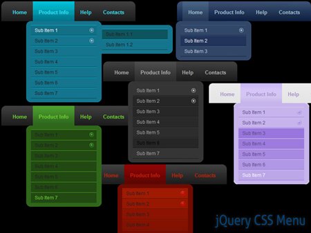 jQuery CSS Menu Style 1.5